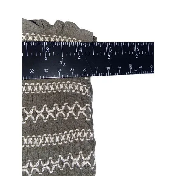 Lily Rose NWT Juniors‎ Smocked Tank Contrast Stitching Olive Size Medium MSRP$34 - Picture 9 of 11